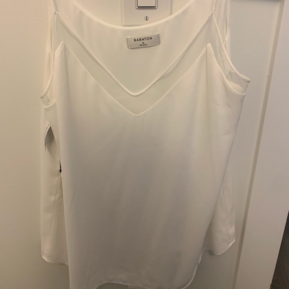 White silk top